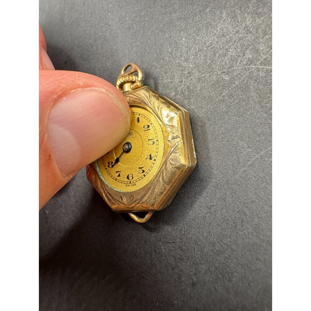 Vintage Reid Swiss Art Deco Swiss Watch Octagon Case Gold Filled 15 Jewels - Picture 3 of 9
